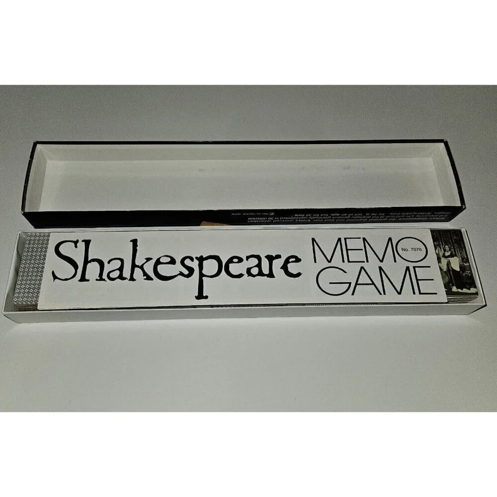 VTG Shakespeare Memo Game Memory Match COMPLETE 72 Cards 1995 Piatnik